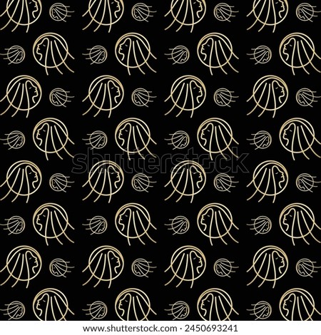 Women notable trendy multicolor repeating pattern vector illustration background design