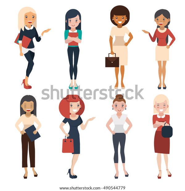 Women Office Clothes Beautiful Women Business Stock Vector (Royalty ...