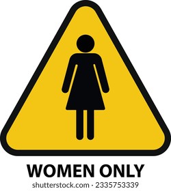 Women only vector symbol EPS10