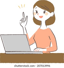 Mujeres para operar la computadora