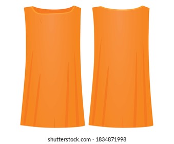 Women orange t shirt. vector illustration