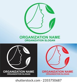 women organization logo or women or women natural logo