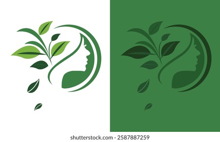 Women Owned vector logo. Vector illustration, flat design. abstract flowers logo design