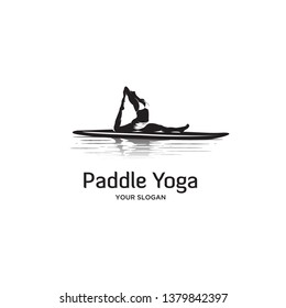 women paddle board silhouette logo