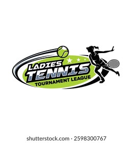 WOMEN Padel Tennis Logo design. Tennis Court Outdoor Sport Logo design Vector