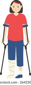 Mulheres com Dor e Lesão. Isolado no fundo branco. Ilustração de caractere de desenho animado de vetor