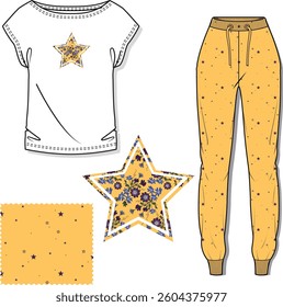 women pajama set design. pattern design and more