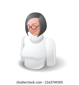 Women, People Icon with White Background