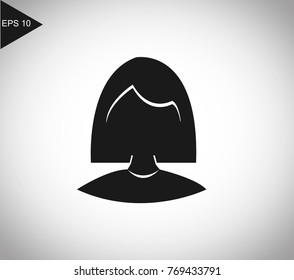 women personal silhouette icon with black color