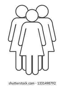 women pictogram cartoon
