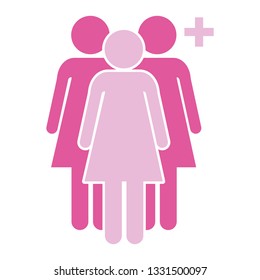 women pictogram cartoon