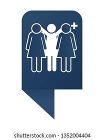 women pictogram cartoon