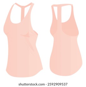 Women pink top tank. vector illustration