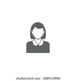 Women placeholder image for women user avatar sign