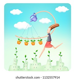WOMEN PLANT CONCEPT