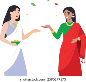 Women Playing Holi Icon – Colorful Celebration of Festival