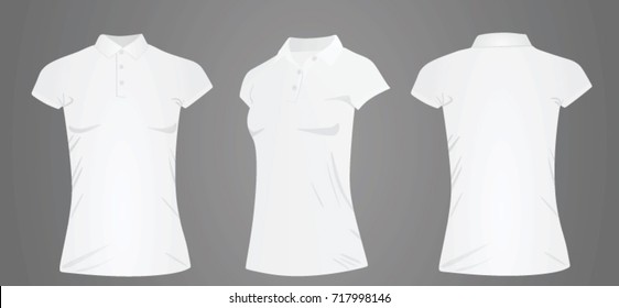 Women polo t shirt. vector illustration