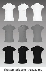 Women polo t shirt. vector illustration