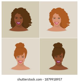 Women portraits, different in their complexion but their beauty lies in their strength. Portrays the strength and confidence of women regardless of shades and skin tones.