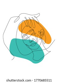 women pose line art minimalist