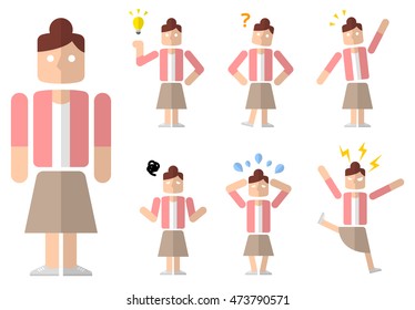 Women: pose variation set