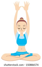 Women pose for yoga