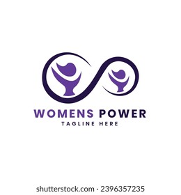 Women Power creative modern logo design concept