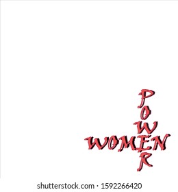 women power slogan banner logo