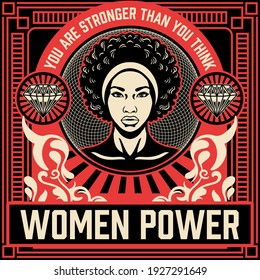 Women Power Vintage Desain Poster