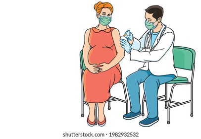 Women, Pregnant Women, Elderly And Obese People Equal Access To Coronavirus Vaccination And Treatment Is Possible During Coronavirus Epidemic Concept. Illustration, Art, Vector Isolated On Background.