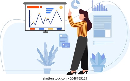 Women Presenting Data in Office