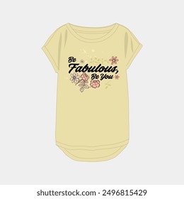 Women printed t shirt vector illustration and typography slogan for t shirt printing, tee graphic design.