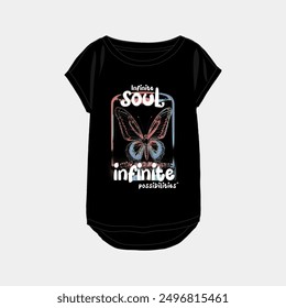 Women printed t shirt vector illustration and typography slogan for t shirt printing, tee graphic design.