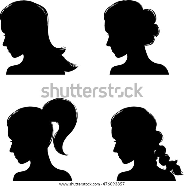 women profile silhouettes vector illustration stock vector royalty free 476093857 https www shutterstock com image vector women profile silhouettes vector illustration 476093857