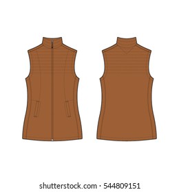 Women Puffer Jacket Template