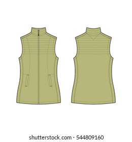 Women Puffer Jacket Template