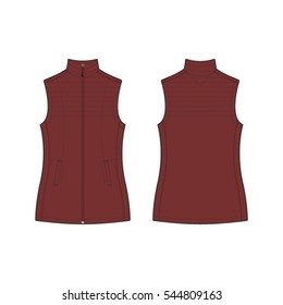 Women Puffer Jacket Template