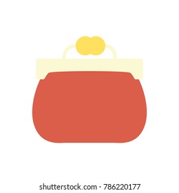 Women purse flat icon