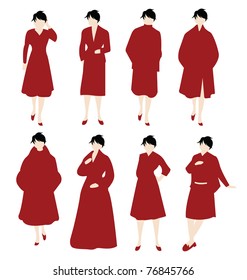 women in red
