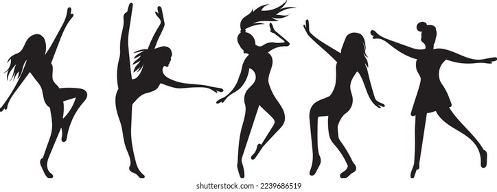 women rejoice silhouette design vector isolated