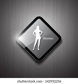 Women restroom sign modern. vector illustration