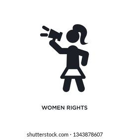 women rights isolated icon. simple element illustration from political concept icons. women rights editable logo sign symbol design on white background. can be use for web and mobile