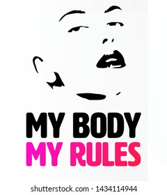 women rights poster illustration. eps10 vector