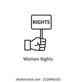 Women Rights vector Outline Icon Design illustration. Home Improvements Symbol on White background EPS 10 File