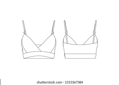 women ring strappy top flat template vector