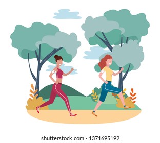 women running with sportwear