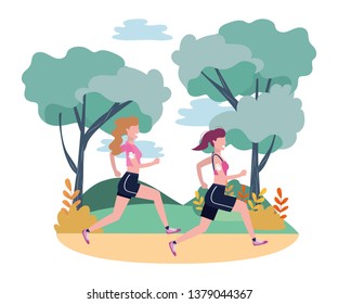 women running with sportwear