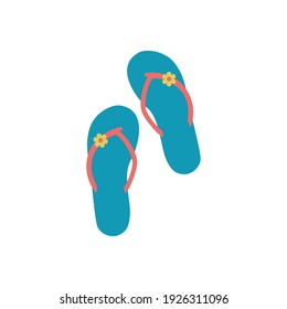 Women s beach slippers in a flat style on a white background.