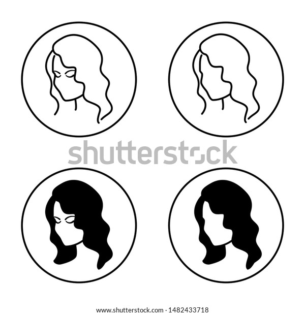 Women S Retro Hairstyle 50s Hollywood Stock Vector Royalty Free