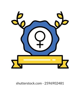 Women s rights sign vector filled outline icon. EPS 10 file
